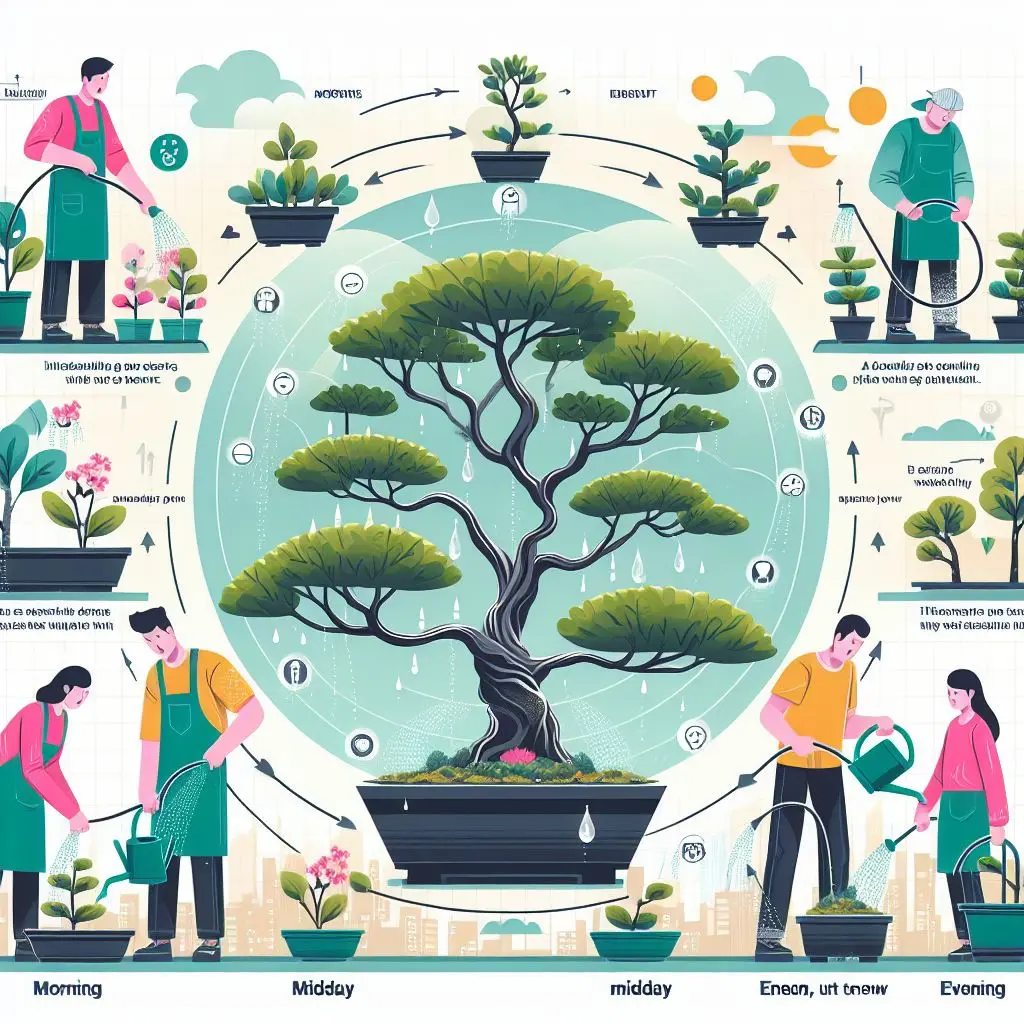When is the best time to water a bonsai tree?